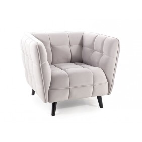 Кресло CASTELLO 1 VELVET светло-серое/венге BL.03 CASTELLO1V03