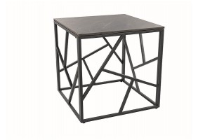 Журнальний столик ESCADA B III сірий ефект мармуру/чорний 55X55 ESCADABIIISZC