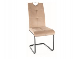 Стул кухонный AXO VELVET черный каркас/беж BL.28 AXOVCBE
