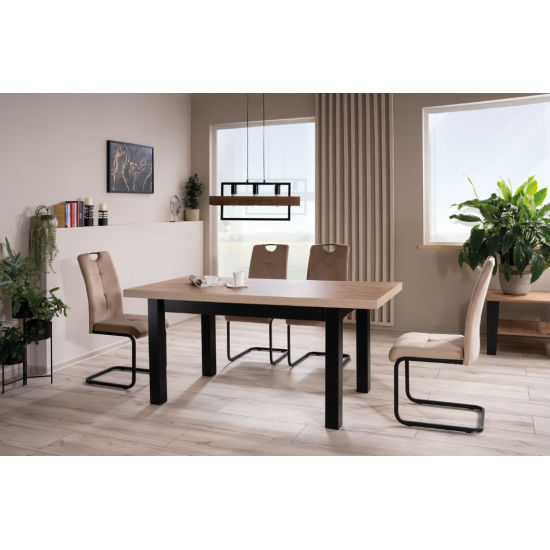 Стул кухонный AXO VELVET черный каркас/беж BL.28 AXOVCBE 3