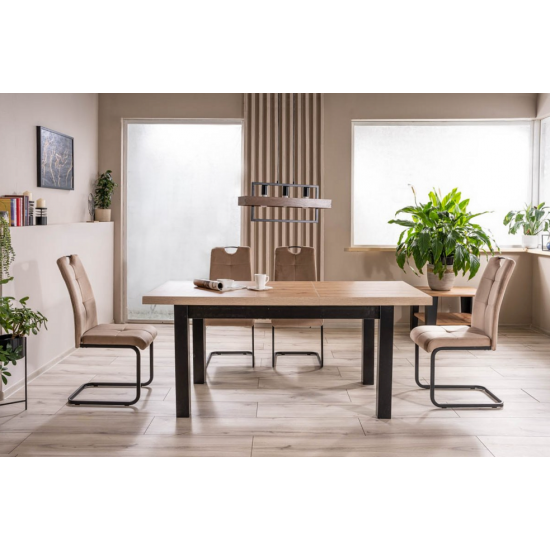 Стул кухонный AXO VELVET черный каркас/беж BL.28 AXOVCBE 2