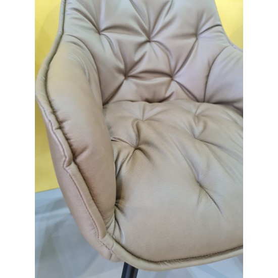 Стул кухонный CHERRY черный каркас/оливковая кожа синтетическая CHERRYCOL 4