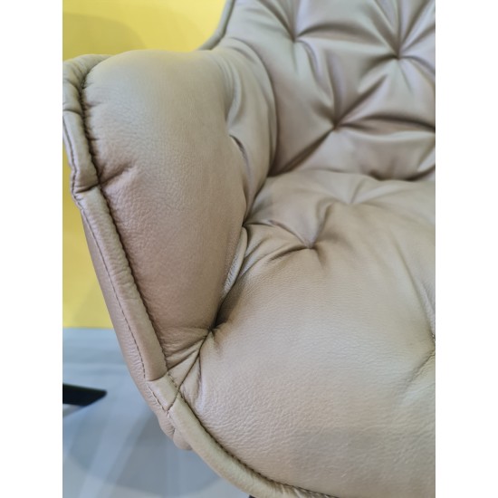 Стул кухонный CHERRY черный каркас/оливковая кожа синтетическая CHERRYCOL 2