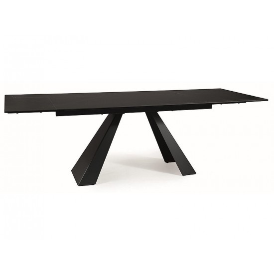 Стіл обідній розкладний SALVADORE CERAMIC 160(240)*90 чорний SAHARA NOIR/чорний мат SALVADORECC160 1