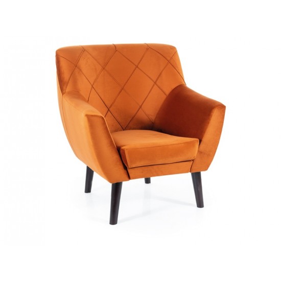 Кресло KIER 1 VELVET цинамон/венге BL.4215 KIER1V4215W 1