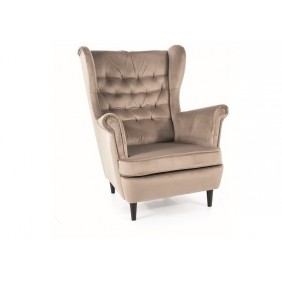 Кресло HARRY VELVET темный беж/венге BL.40 HARRYV40W