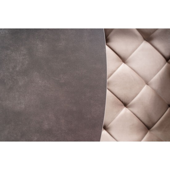 Стол обеденный раскладной PORTO CERAMIC 120(160)*120 тем.серый эффект мрамора/черный мат PORTOCC120 7