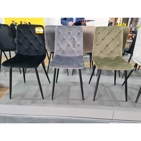 Стул кухонный JERRY VELVET черный каркас/оливковый BL.77 JERRYVCOL 2