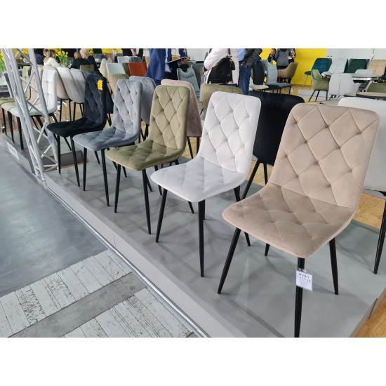 Стул кухонный JERRY VELVET черный каркас/оливковый BL.77 JERRYVCOL 4