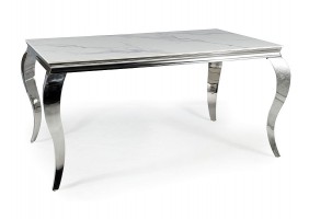 Стіл обідній PRINCE CERAMIC 150*90 білий CALACATTA/хром PRINCEBCH150