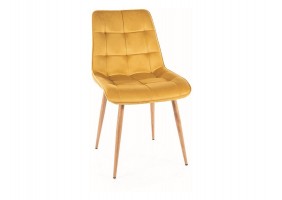 Стілець кухонний CHIC D VELVET дуб каркас/карі BL.68 CHICDVDCU