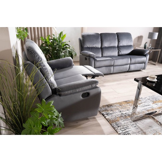 Диван раскладной SPENCER 3 VELVET серая BL.14 SPENCER3VSZ 3