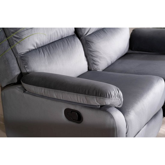 Диван раскладной SPENCER 3 VELVET серая BL.14 SPENCER3VSZ 8
