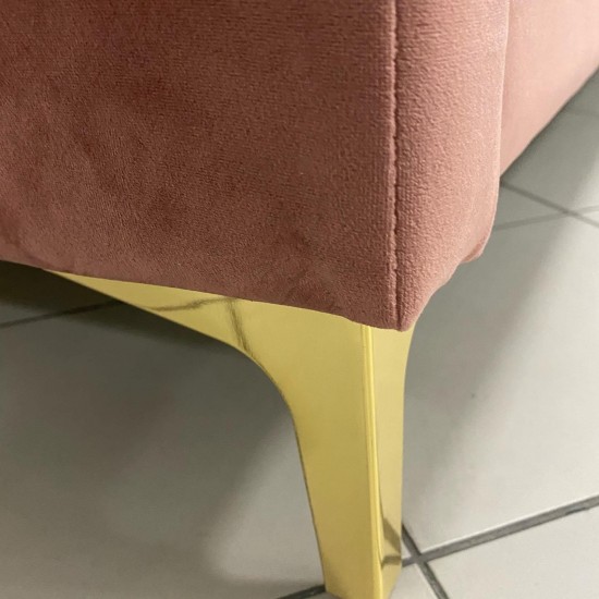 Двуспальная кровать Monako Velvet 160X200 Античный Розовый MONAKOV160RAZL 3