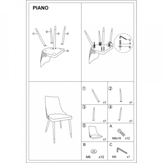 Кресло Piano Velvet Зеленый / Черный PIANOVCZ 5