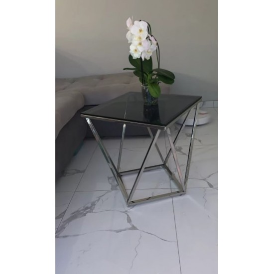 Журнальный стол Silver B 50х50 Дымчатый / Серебряный SILVERBSC 5
