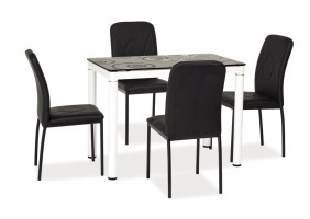 Стол обеденный Damar 100 x 60 см Черно-белый DAMARBB