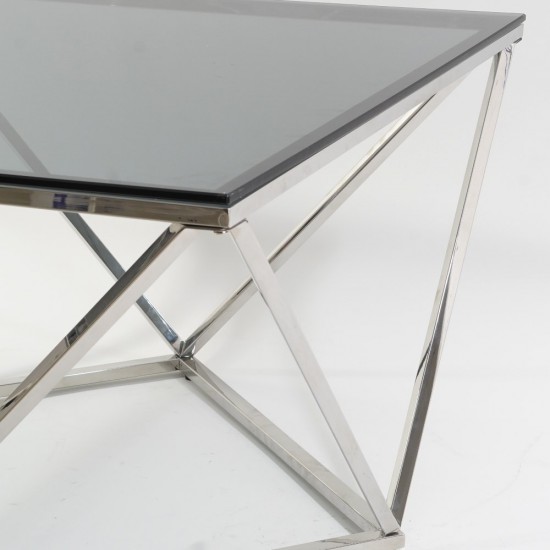 Журнальный стол Silver A Silver A 80х80 Дымчатый / Серебряный SILVERASC 4