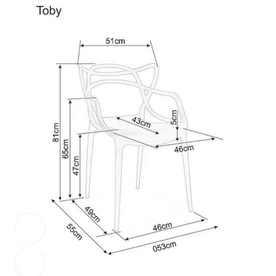 Стул Toby Черный TOBYC 7