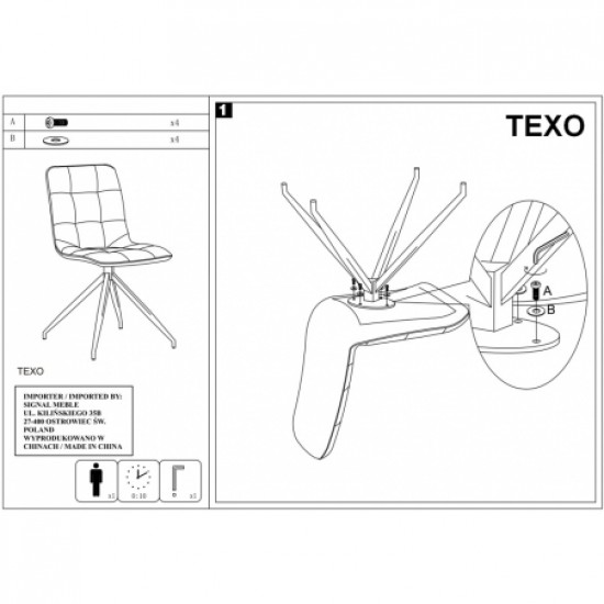 Стул Texo Velvet Зеленый / Черный TEXOVCZ78 5
