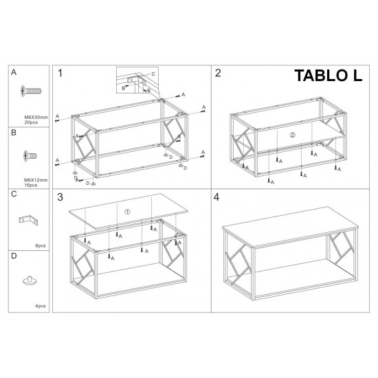 Журнальный стол Tablo L Дуб TABLOL 2