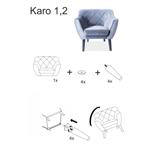 Крісло Signal Karo 1 Зелений KARO1V78W 2