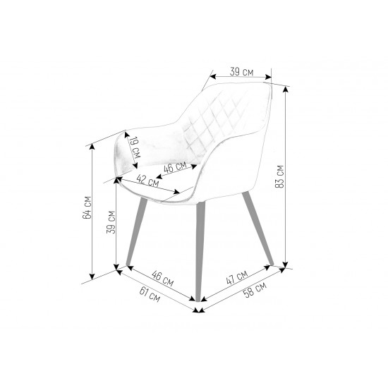 Стул Venice Черный 24