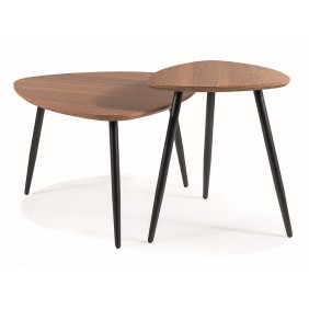 Журнальный столик TWIN Орех / Черный (комплект) TWINORC