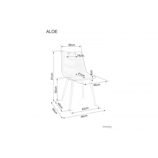 Кресло ALOE Черный каркас / Серый TAP. 213 ALOEMICSZ 3