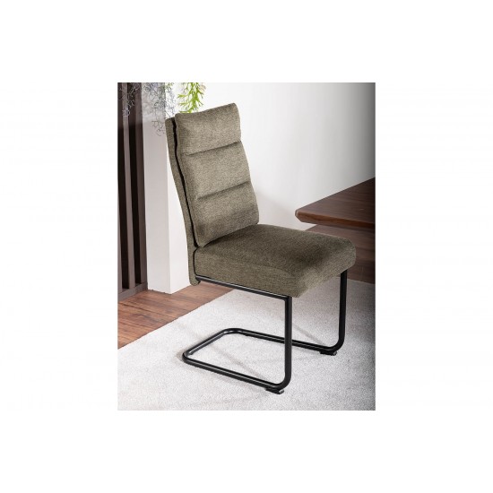 Крісло BERRY BREGO CHAIR Чорний каркас / Оливковий77 BERRYBRCOL 5