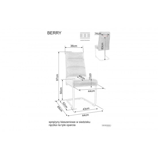 Крісло BERRY BREGO CHAIR Чорний каркас / Оливковий77 BERRYBRCOL 10