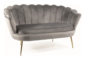 Диван CAMELLIA 2 VELVET Серый BLUEVEL 14 / Золото CAMELLIAV2SZZL