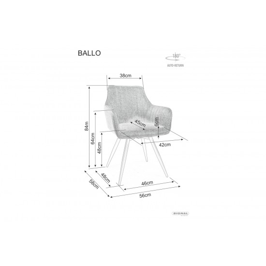 Стул BALLO BREGO Черный каркас / Оливковый 77 BALLOBRCOL 3