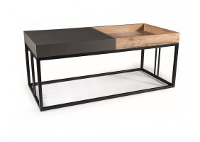 Журнальный столик LUNARIA Дуб артизан / Антрацит 110X50X47 LUNARIADAATC