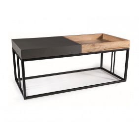 Журнальный столик LUNARIA Дуб артизан / Антрацит 110X50X47 LUNARIADAATC