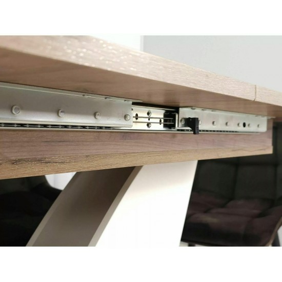 Стол обеденный раскладной VIDAR Дуб крафт табак / крем 140(180)X80 VIDARDCTK140 5
