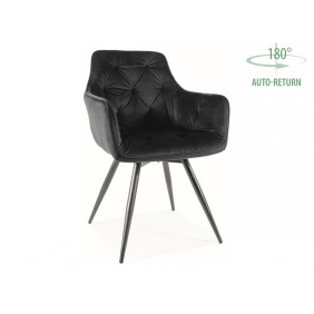 Стул MANGO VELVET каркас Черный / BLUEVEL Черный 19 MANGOVCC