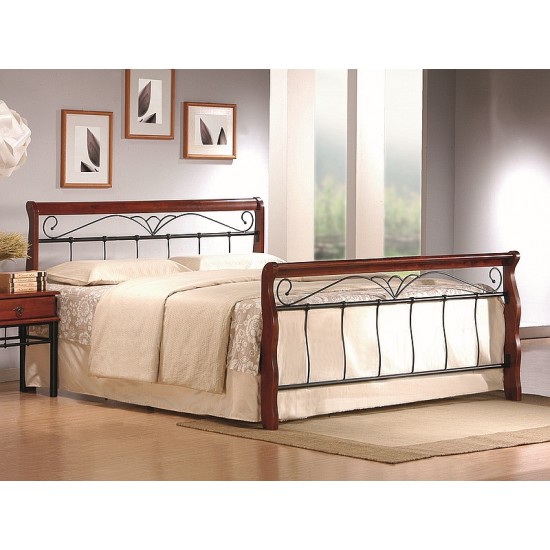 Кровать двуспальная VENECJA 160х200 античная вишня VENECJACA160 1