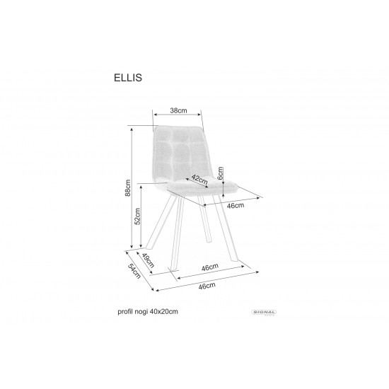 Кресло ELLIS BJORN Черный каркас / Фиолетовый 99 ELLISBJCWR 3