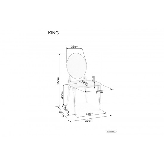 Крісло KING VELVET Золотий каркас / Чорний BLUEVEL 19 KINGVZLC 5